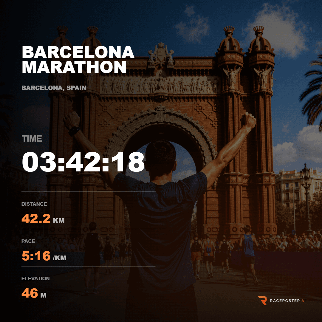 Barcelona Night Run cinematic RacePoster AI cover